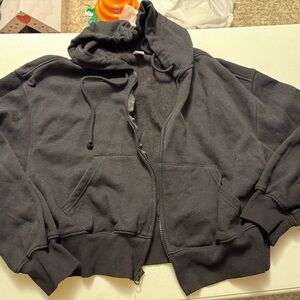 Old Navy black zip up sweater
